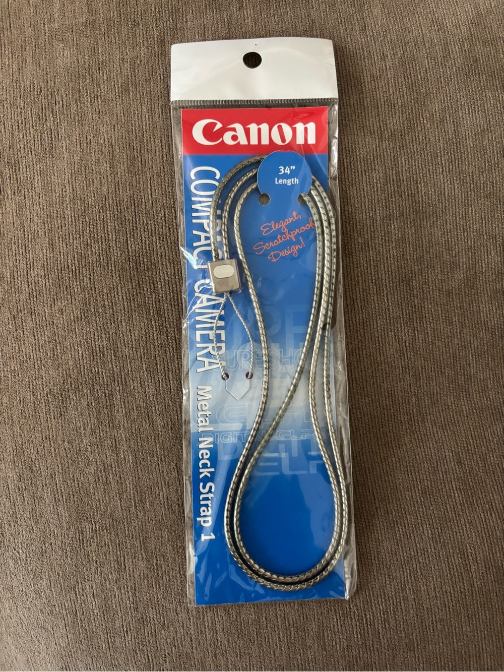 Canon Compact Camera Custom Metal Neck Strap 34” Length New